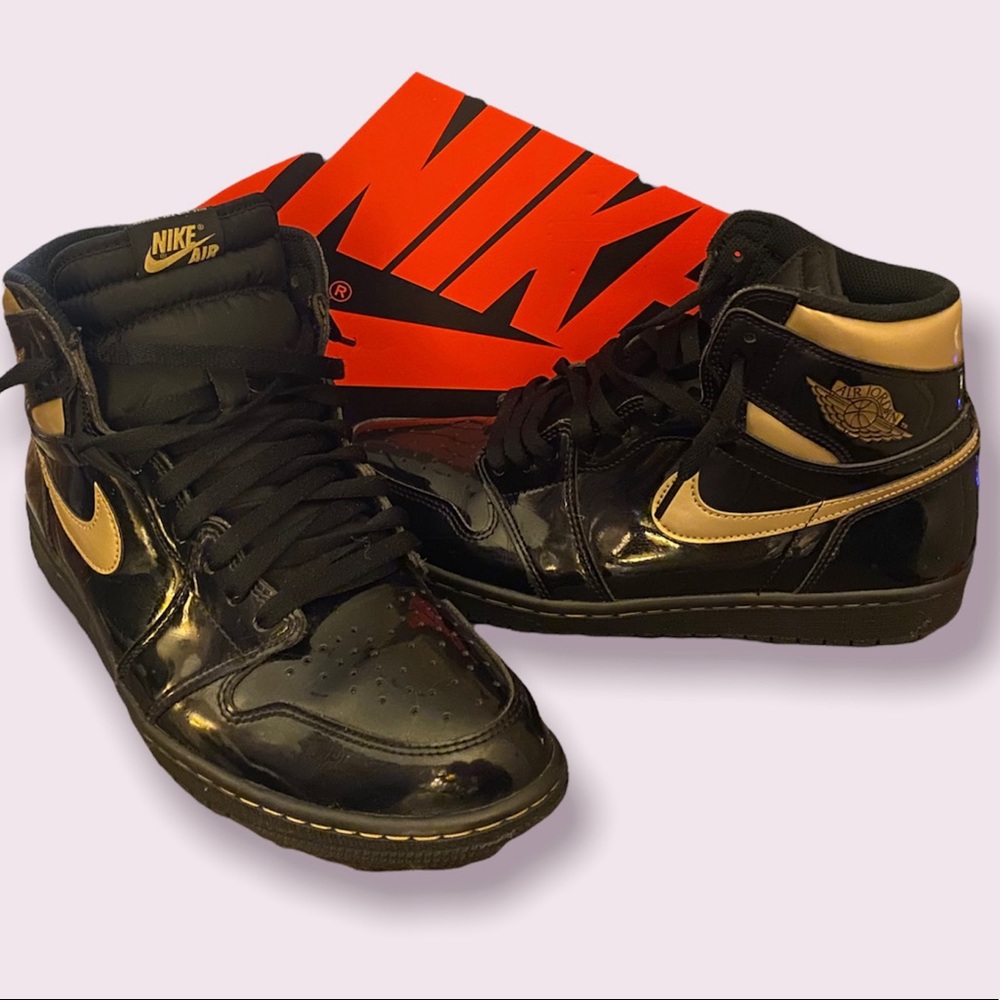 Jordan Black and Gold Men's Shoes
